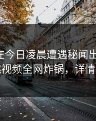 圈内人在今日凌晨遭遇秘闻出乎意料，樱桃视频全网炸锅，详情揭秘
