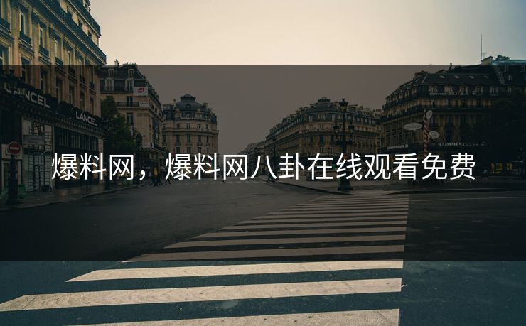 爆料网，爆料网八卦在线观看免费